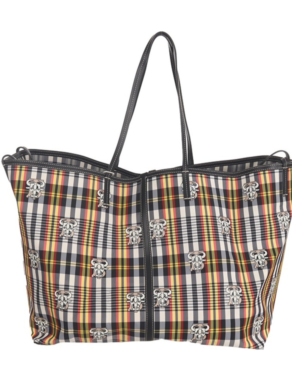 ♥️Burberry Elegant Giant Tartan Plaid Large Tote Bag with Contrast Trim♥️ - Picture 6 of 14